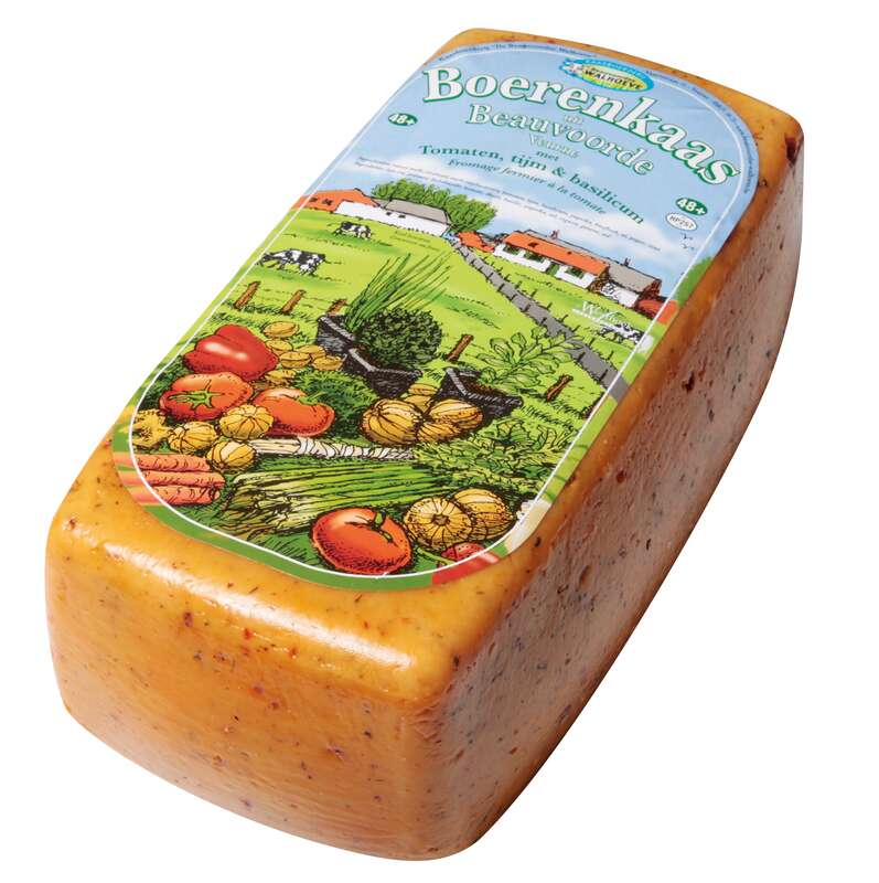 Boerenkaas met tomaat, tijm en basilicum